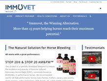 Tablet Screenshot of immuvet.com